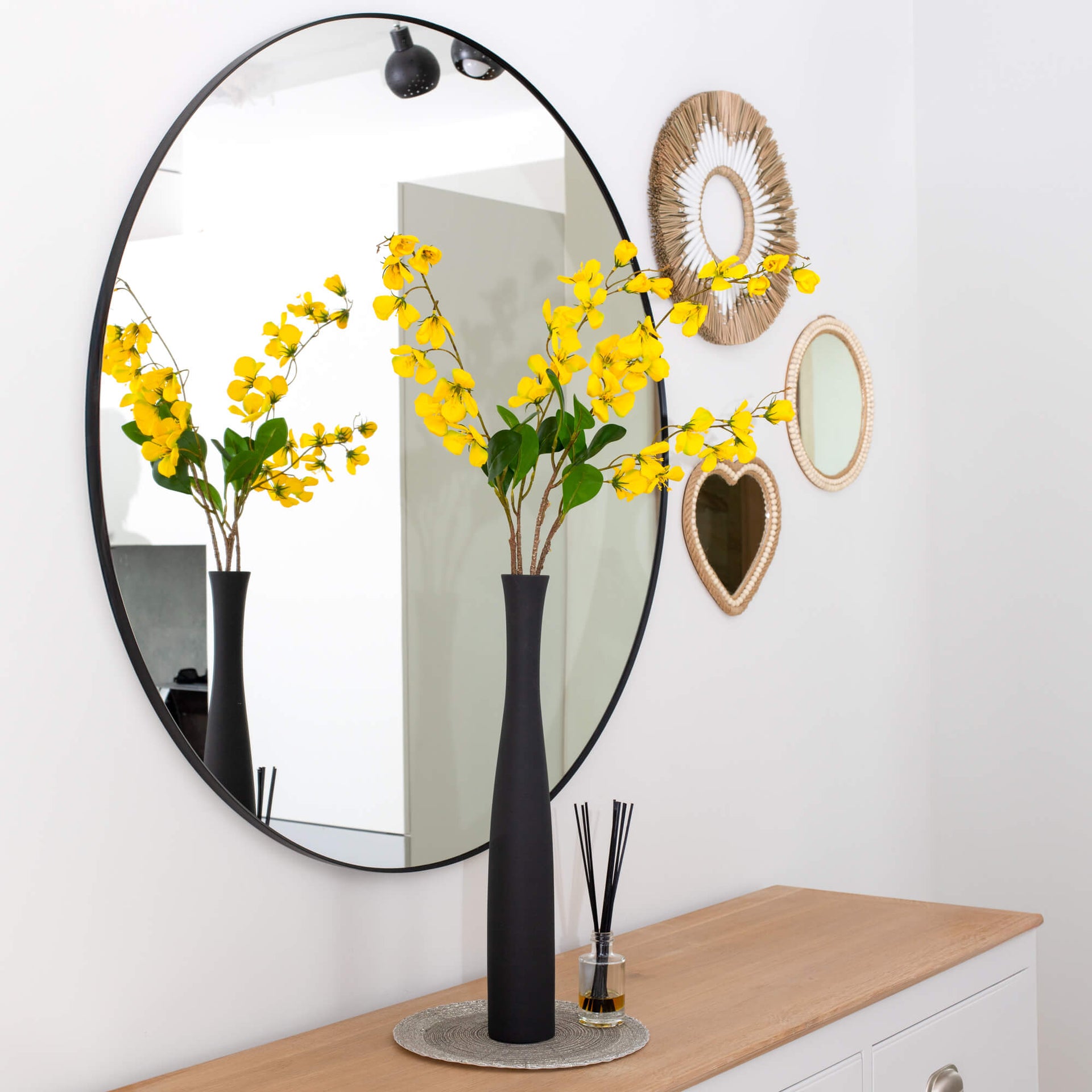 Golden acacia branch