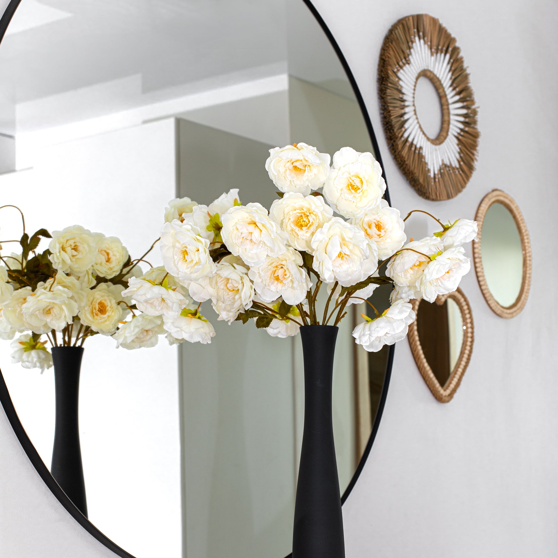 Elegant 5-Ring Artificial Peony Branch