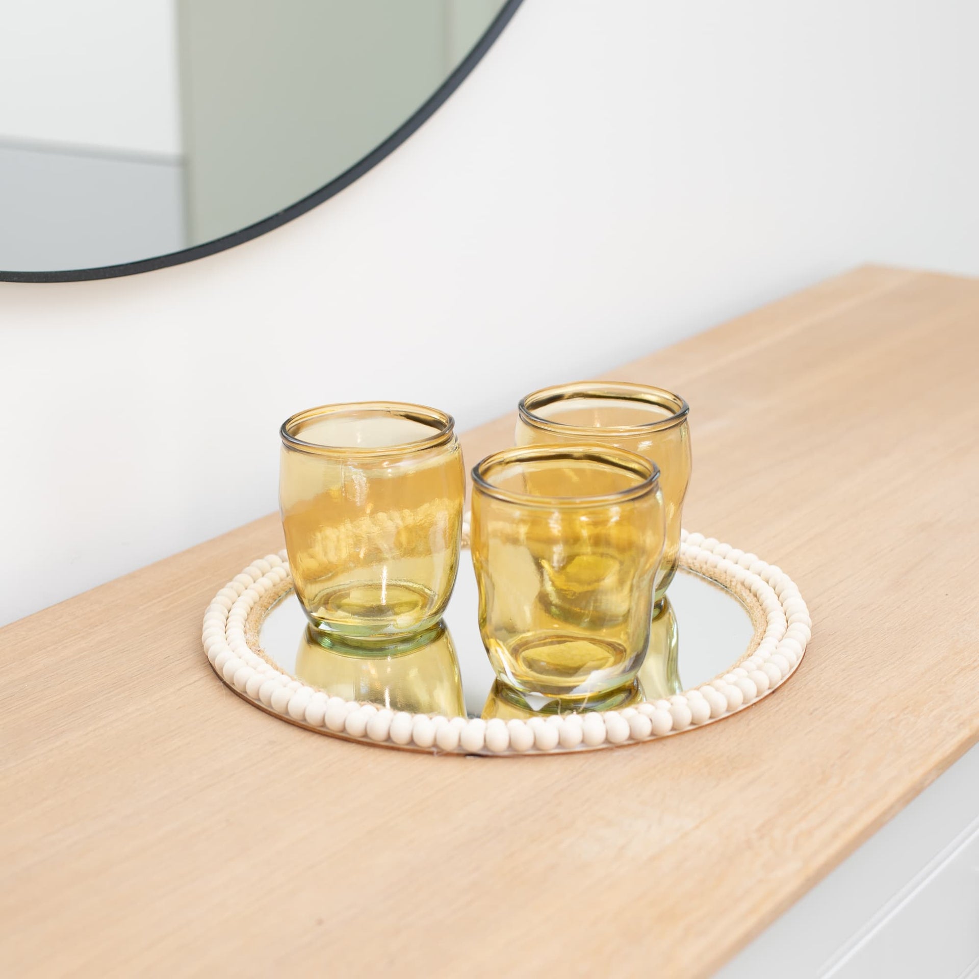 Glass candlesticks "Balinese Sun"