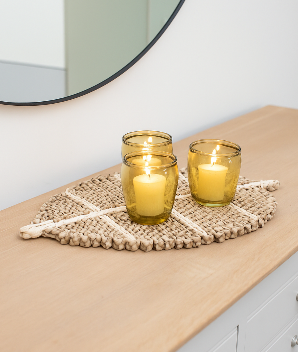 Glass candlesticks "Balinese Sun"